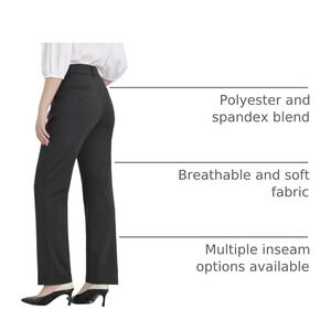 NIP Bamans Women's Black Dress Pants Slacks Trousers Size 2xl XXL Inseam 32"